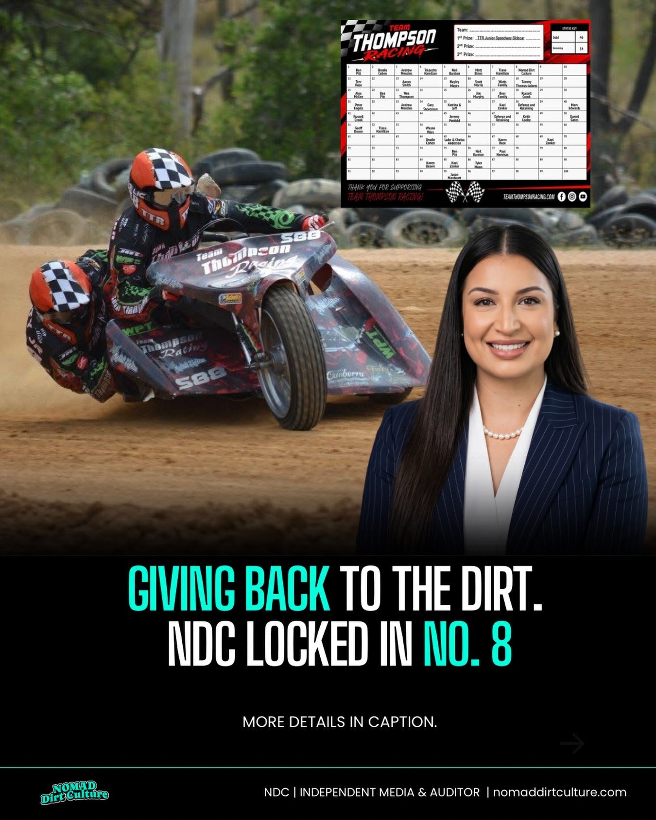 GIVING BACK TO THE DIRT. NDC LOCKED IN NO.8