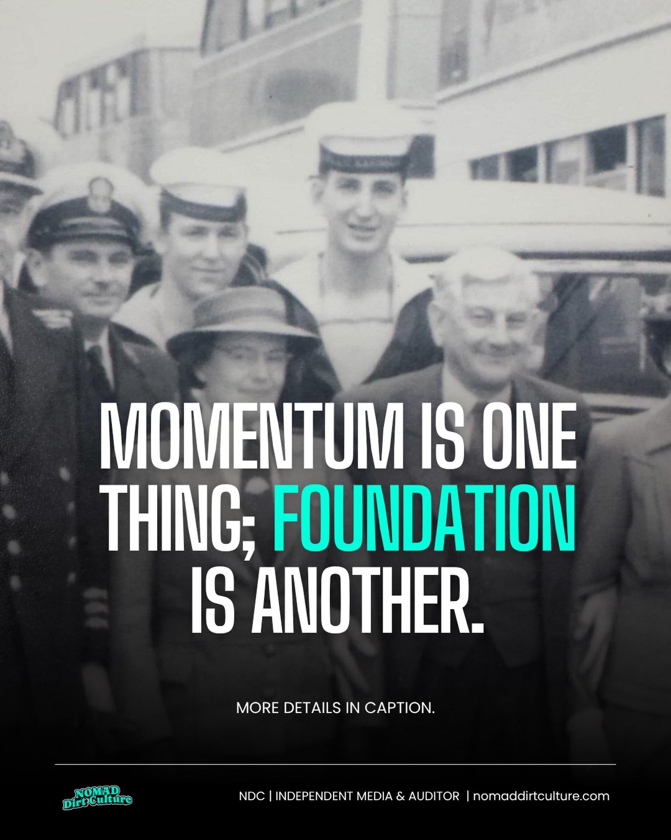 MOMENTUM IS ONE THING; FOUNDATION IS ANOTHER