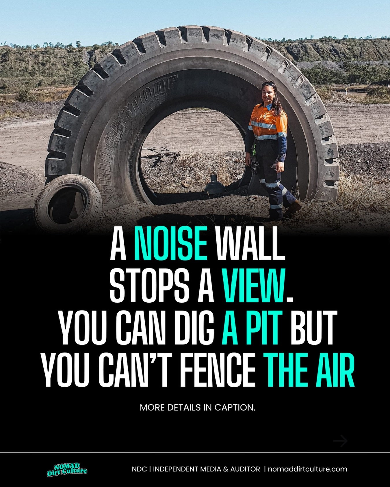 A NOISE WALL STOPS A VIEW. YOU CAN DIG A PIT BUT YOU CAN'T FENCE THE AIR.