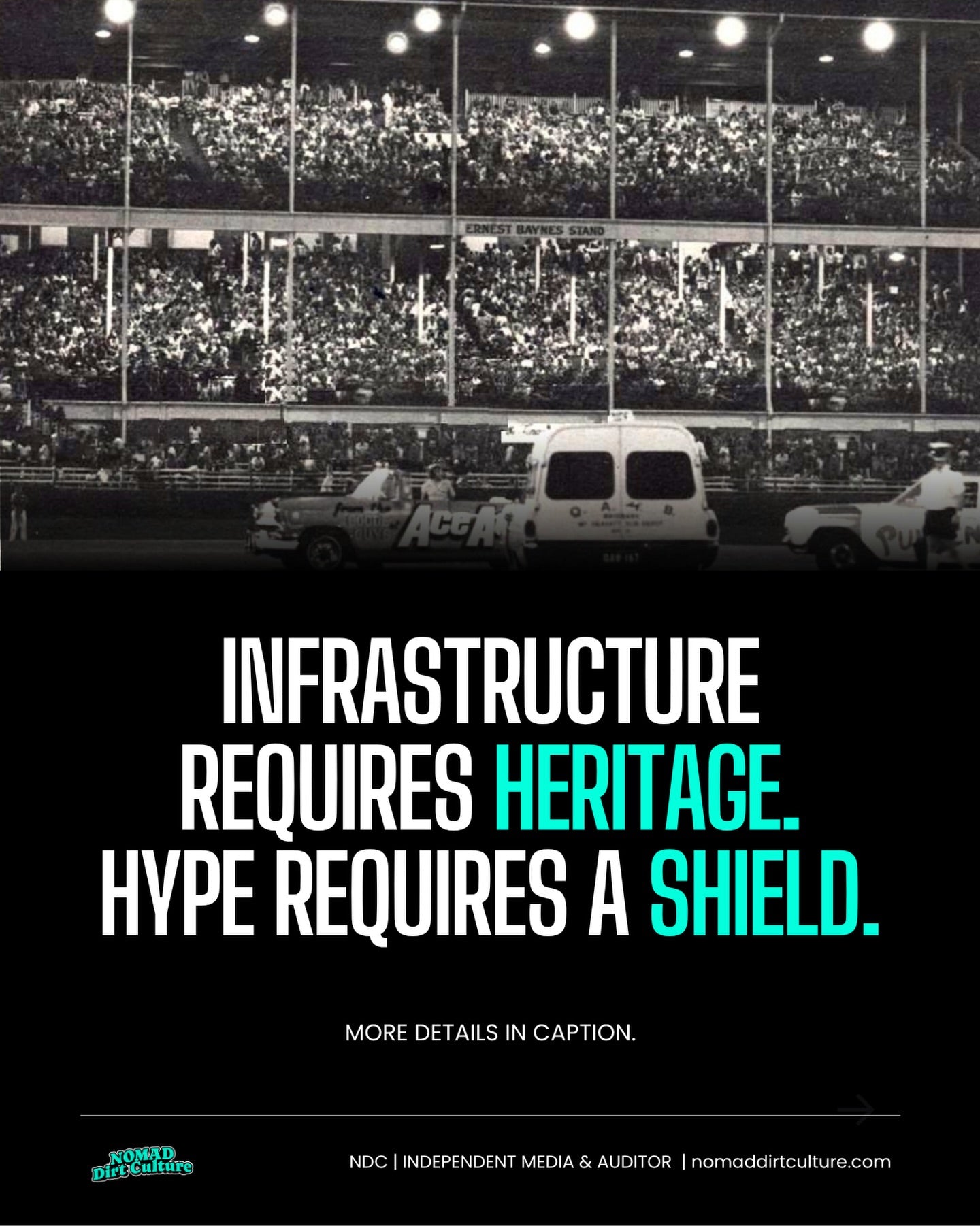 INFRASTRUCTURE REQUIRES HERITAGE. HYPE REQUIRES A SHIELD.