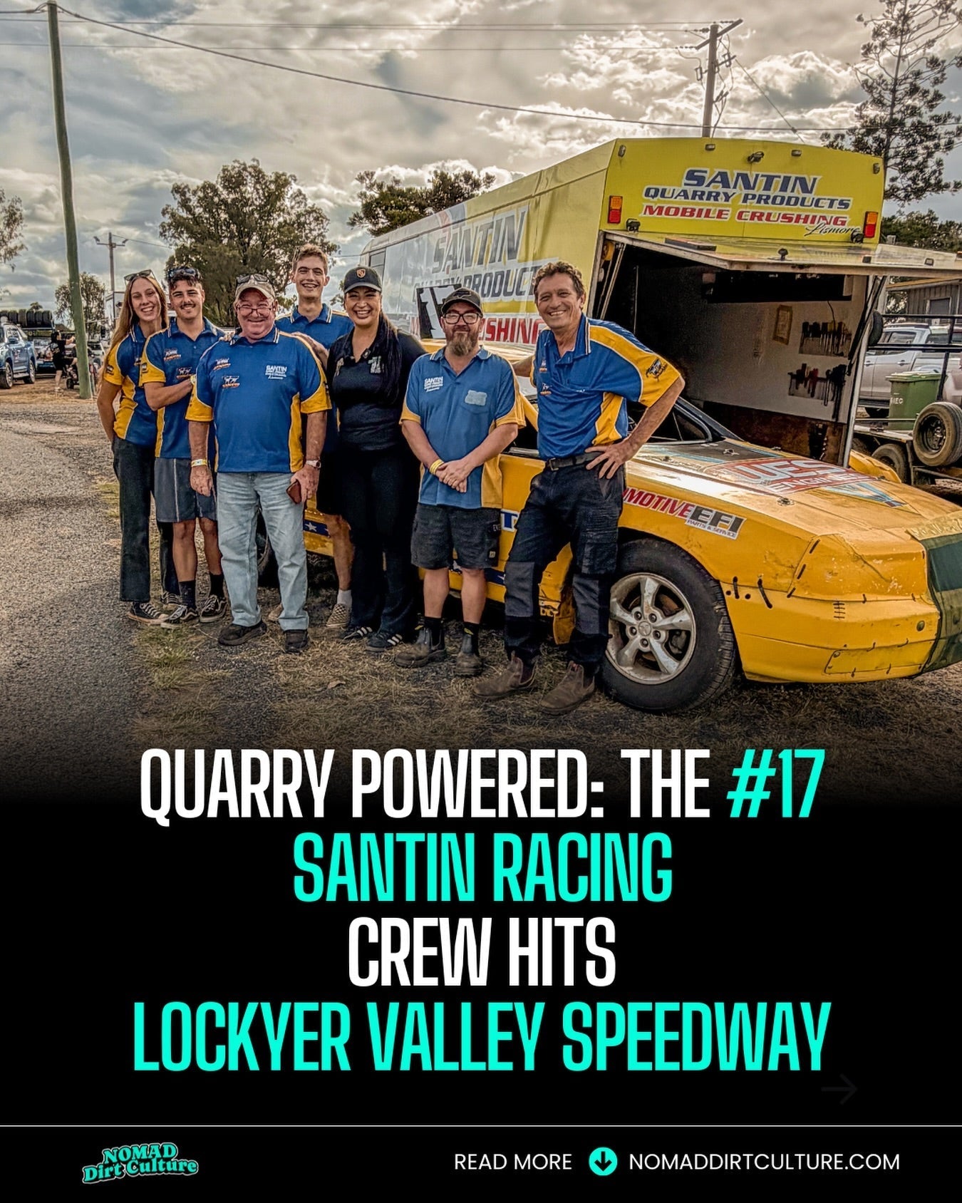 QUARRY POWERED: THE #17 SANTIN RACING CREW HITS LOCKYER VALLEY SPEEDWAY