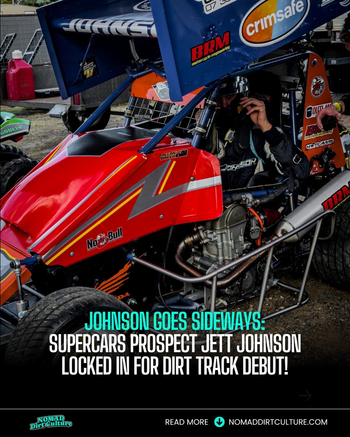 JOHNSON GOES SIDEWAYS: SUPERCARS PROSPECT JETT JOHNSON LOCKED IN FOR THE DIRT TRACK DEBUT!