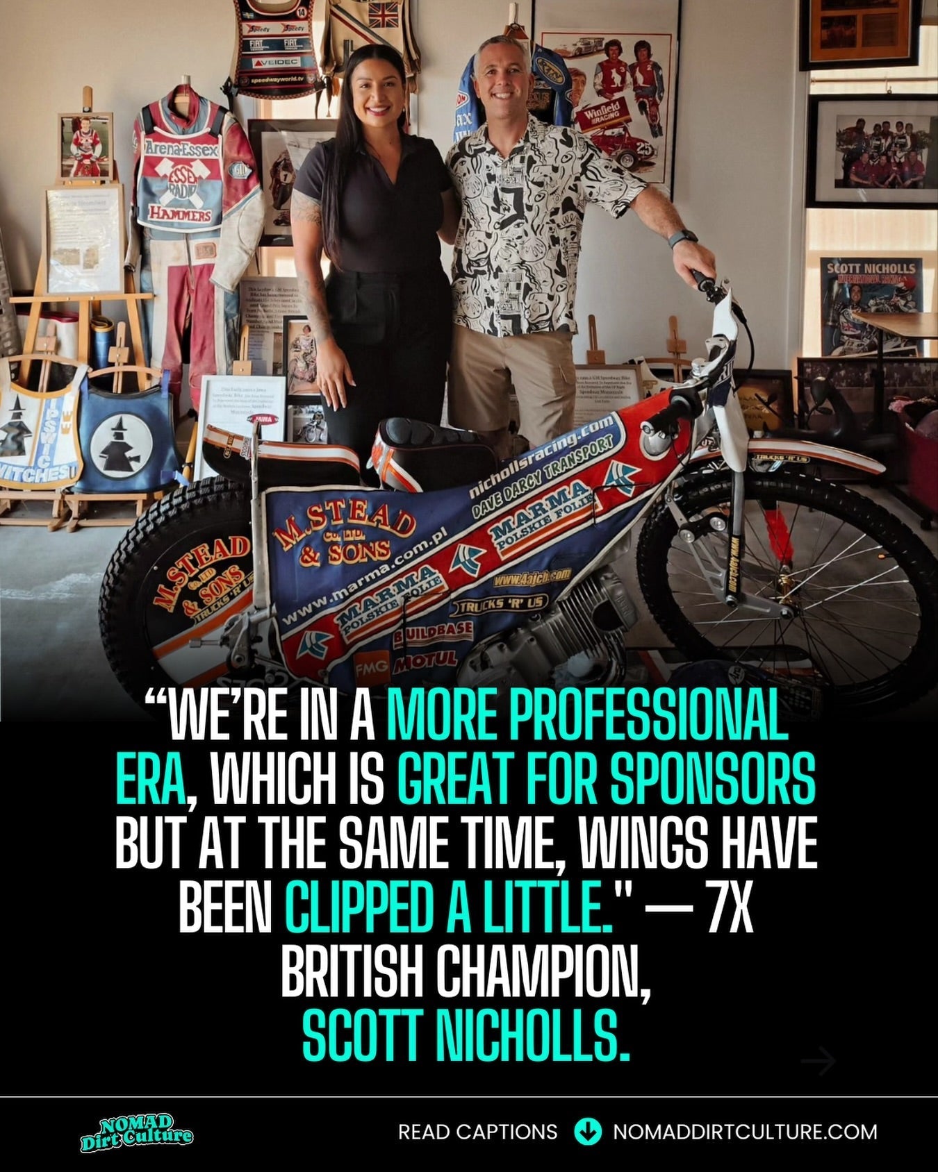 "WINGS HAVE BEEN CLIPPED A LITTLE" - BRITISH SPEEDWAY CHAMPION, SCOTT NICHOLLS