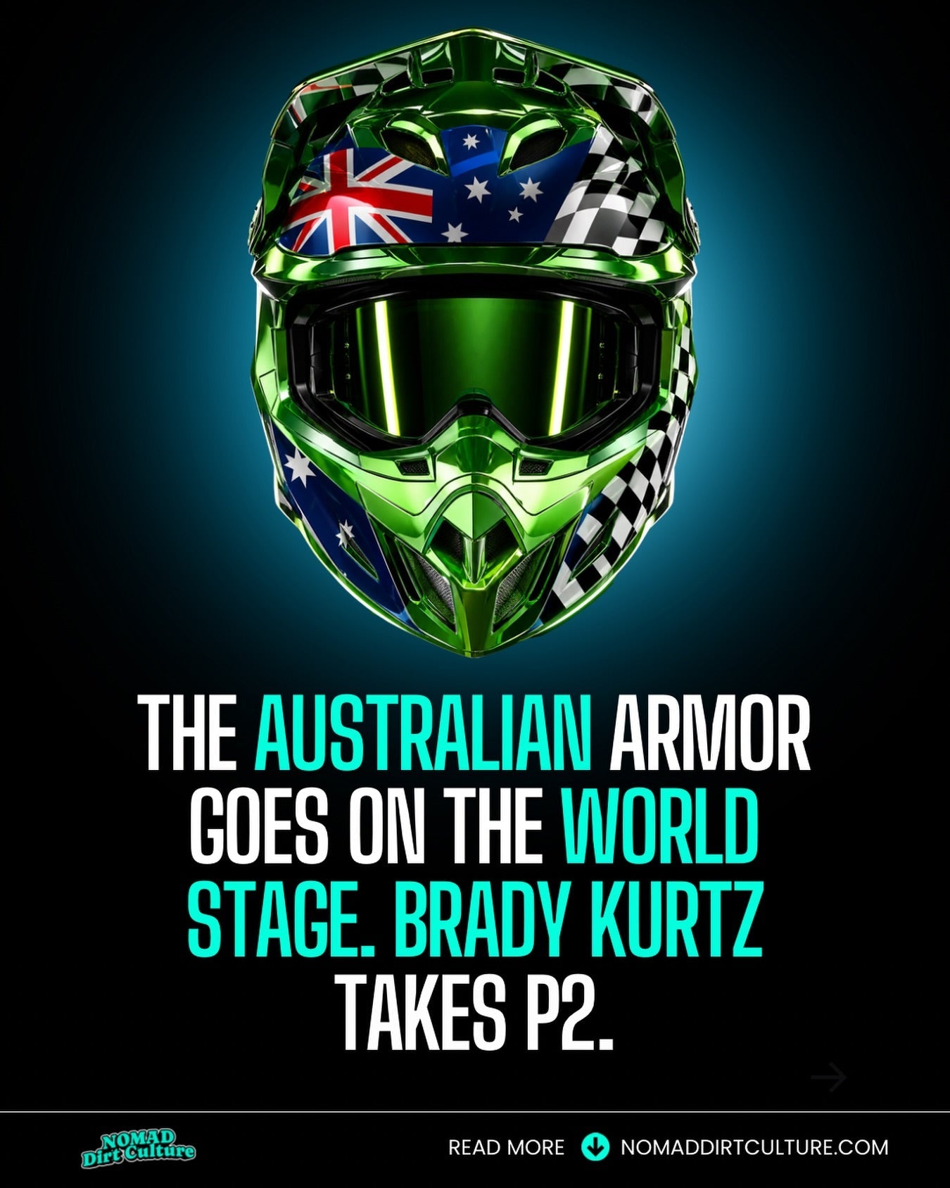 THE AUSTRALIAN ARMOUR GOES ON THE WORLD STAGE. BRADY KURTZ TAKES P2
