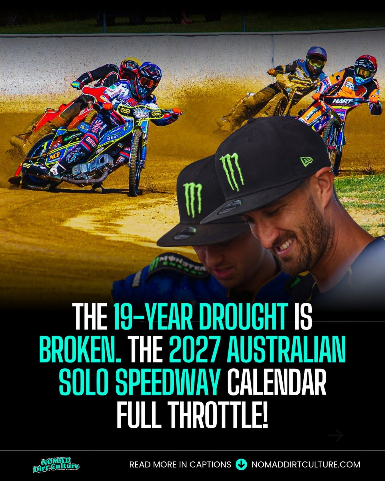 THE 19 YEAR DROUGHT IS BROKEN. THE 2027 AUSTRALIAN SOLO SPEEDWAY CALENDAR FULL THROTTLE