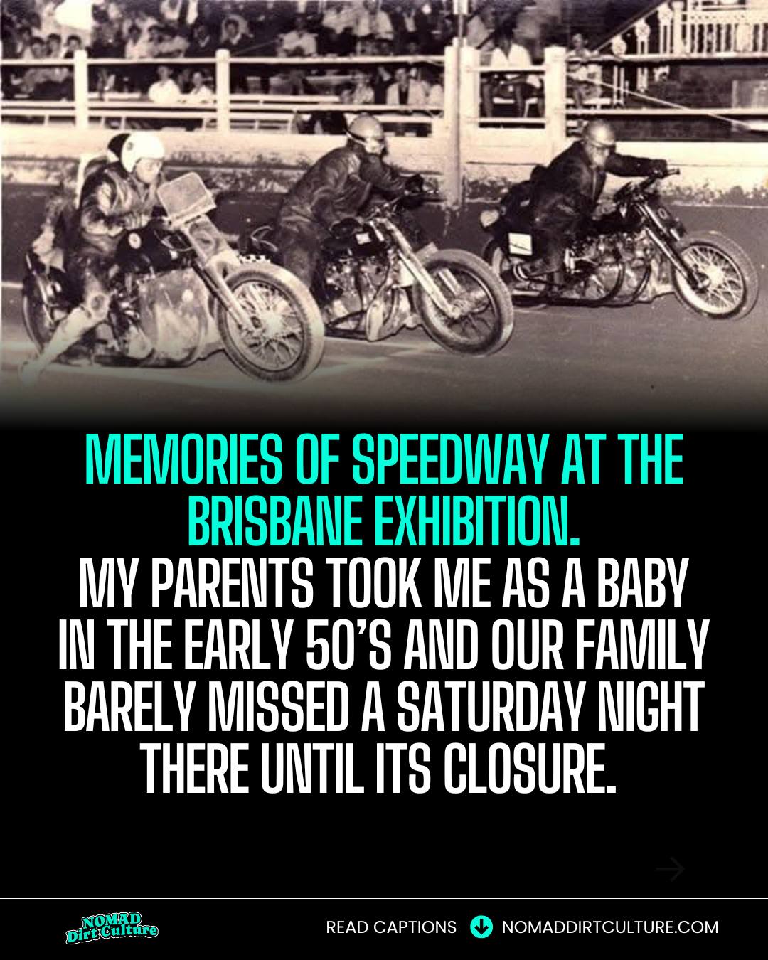 MEMORIES OF SPEEDWAY AT THE BRISBANE EXHIBITION