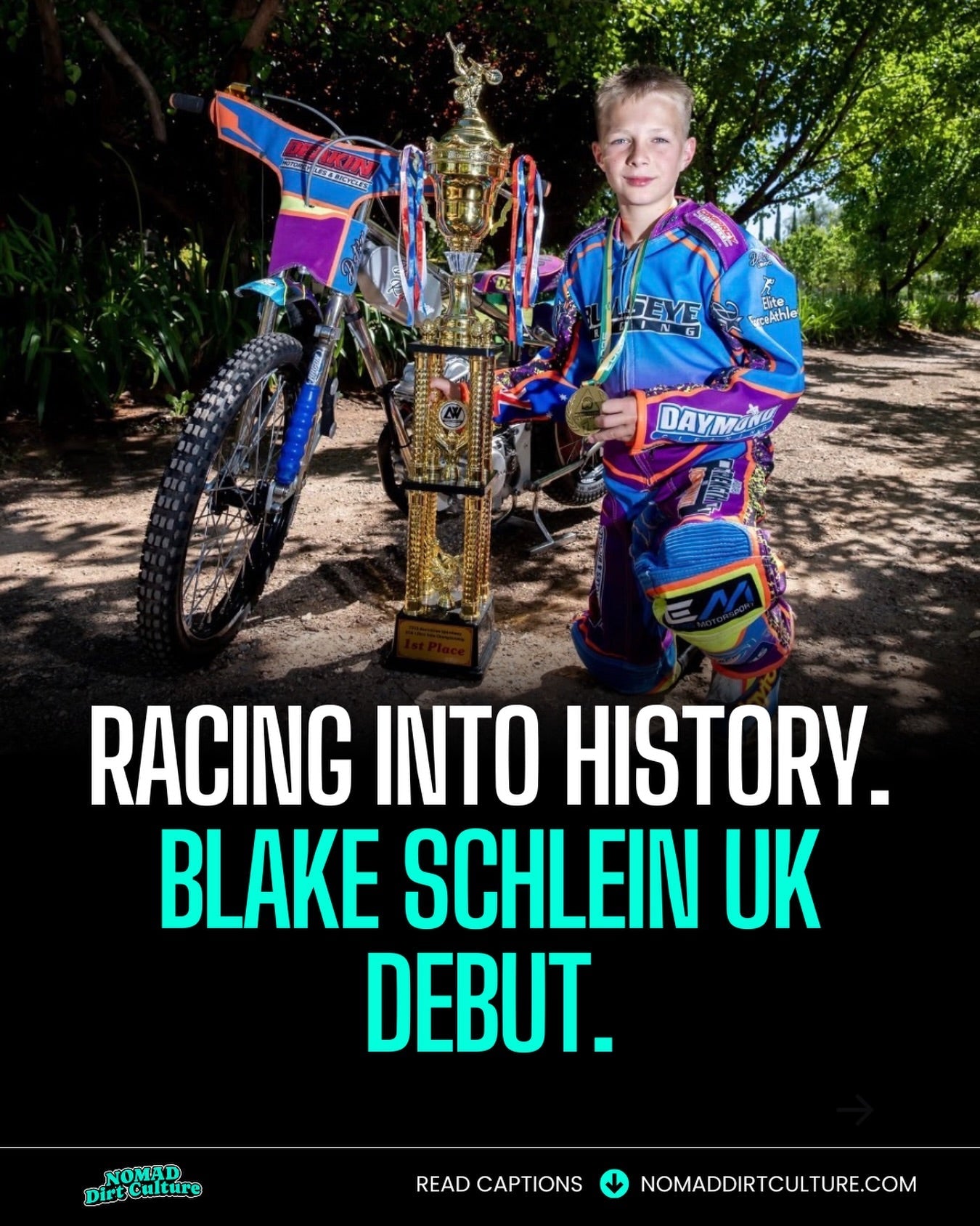 RACING INTO HISTORY. BLAKE SCHLEIN UK DEBUT