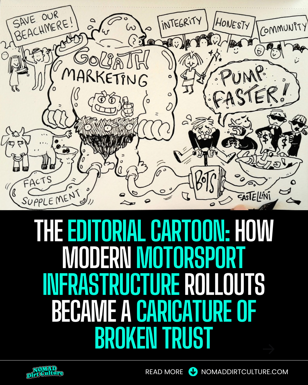 The Editorial Cartoon: How Modern Motorsport Infrastructure Rollouts Became a Caricature of Broken Trust