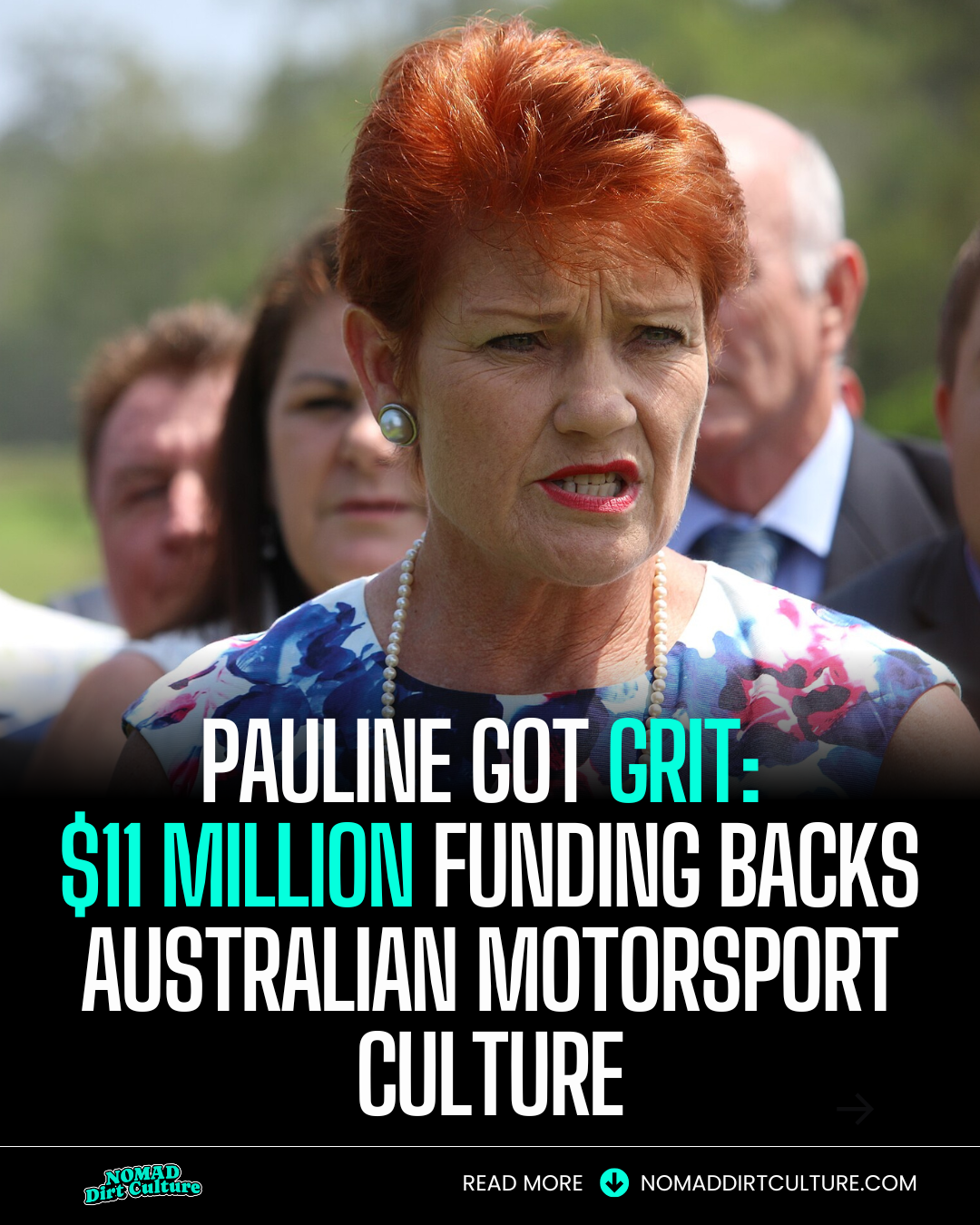 PAULINE GOT GRIT:  $11 MILLION FUNDING BACKS AUSTRALIAN MOTORSPORT CULTURE
