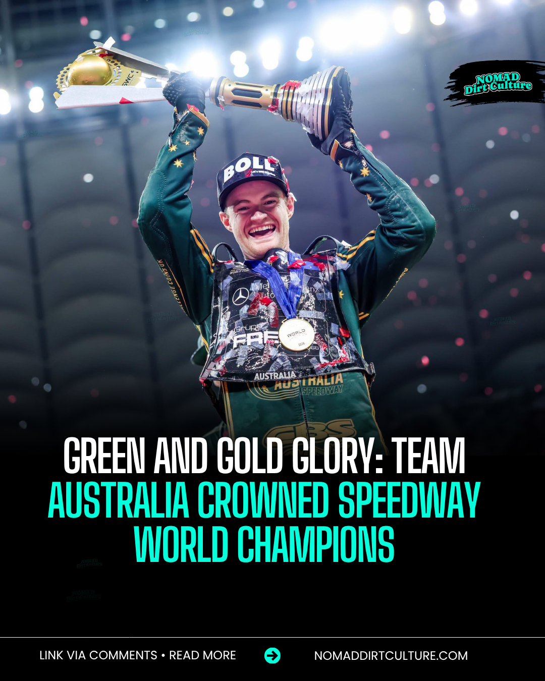 GREEN AND GOLD GLORY: TEAM AUSTRALIA CROWNED SPEEDWAY WORLD CHAMPIONS